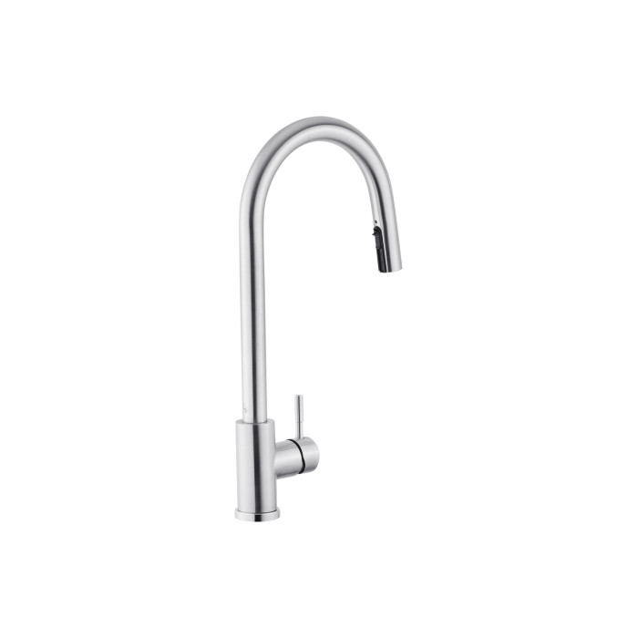 Змішувач для кухні з висувним виливом Kroner KRP Edelstahl Klassisch - ESG03915