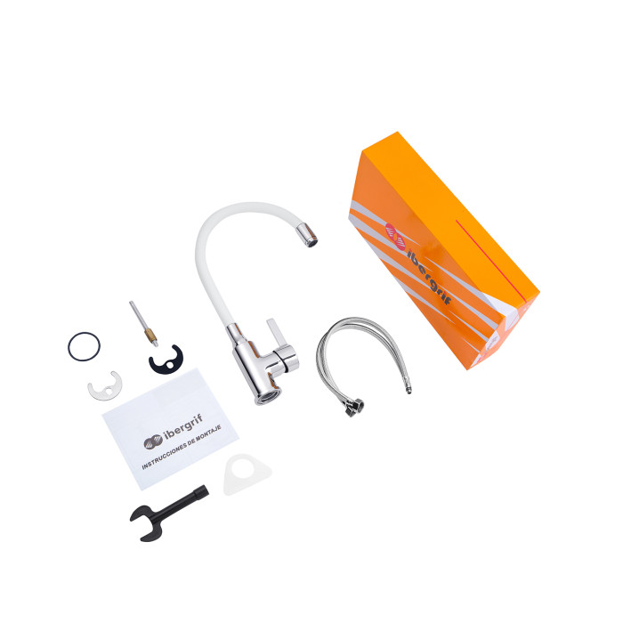 Змішувач для кухні з гнучким виливом Ibergrif M22112-3