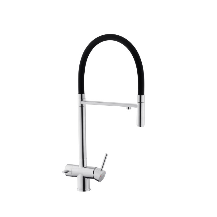 Змішувач для кухні з підключенням до фільтра Kroner KRP Edelstahl Klassisch - ESG03815BLK