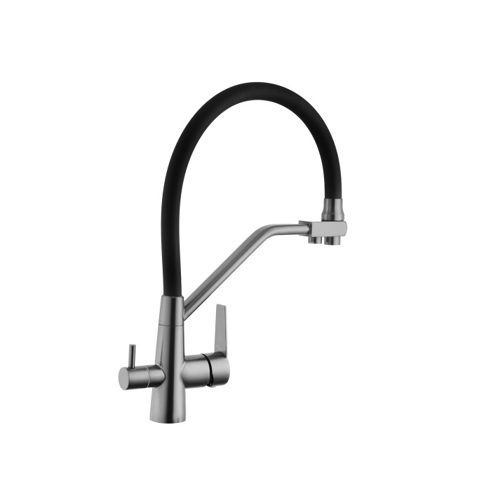 Змішувач для кухні з підключенням до фільтра Kroner KRP Edelstahl Klassisch - PVD03817BLK