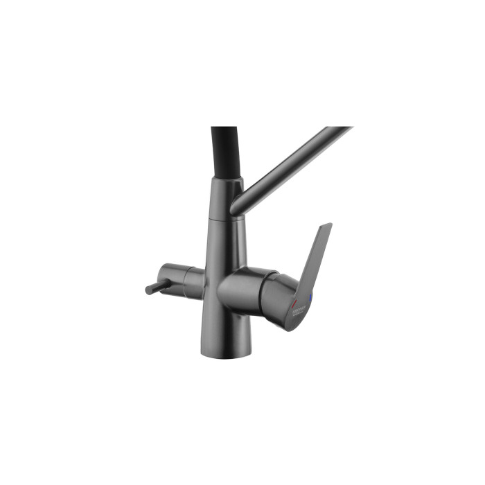 Змішувач для кухні з підключенням до фільтра Kroner KRP Edelstahl Klassisch - PVD03817BLK