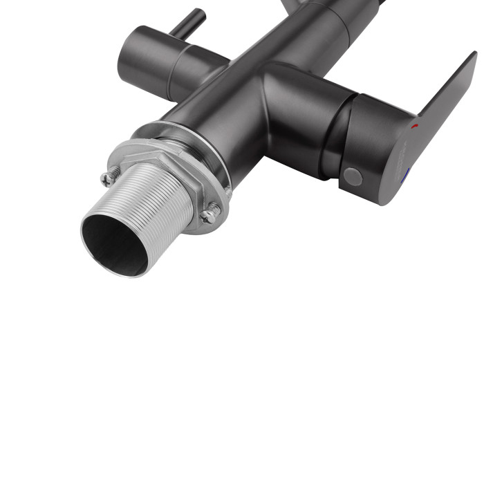 Змішувач для кухні з підключенням до фільтра Kroner KRP Edelstahl Klassisch - PVD03817BLK