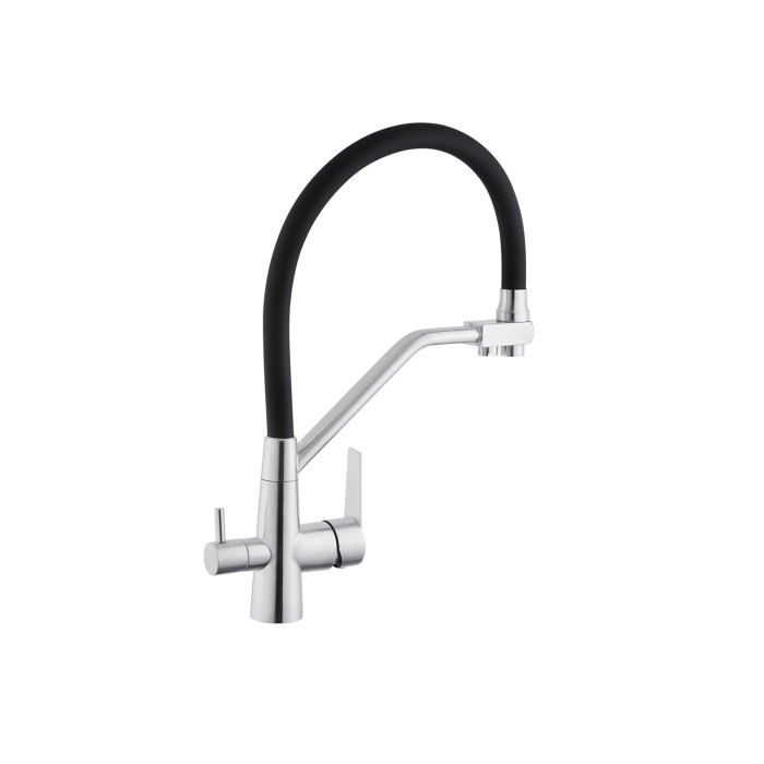Змішувач для кухні з підключенням до фільтра Kroner KRP Edelstahl Klassisch - ESG03817BLK