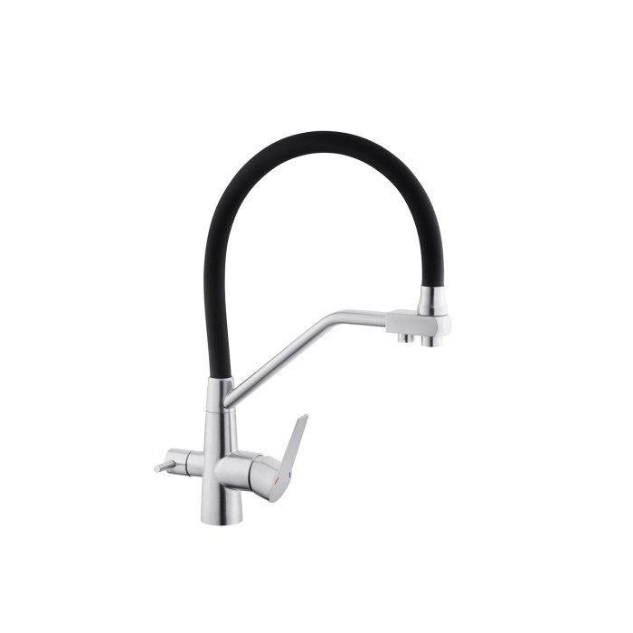 Змішувач для кухні з підключенням до фільтра Kroner KRP Edelstahl Klassisch - ESG03817BLK