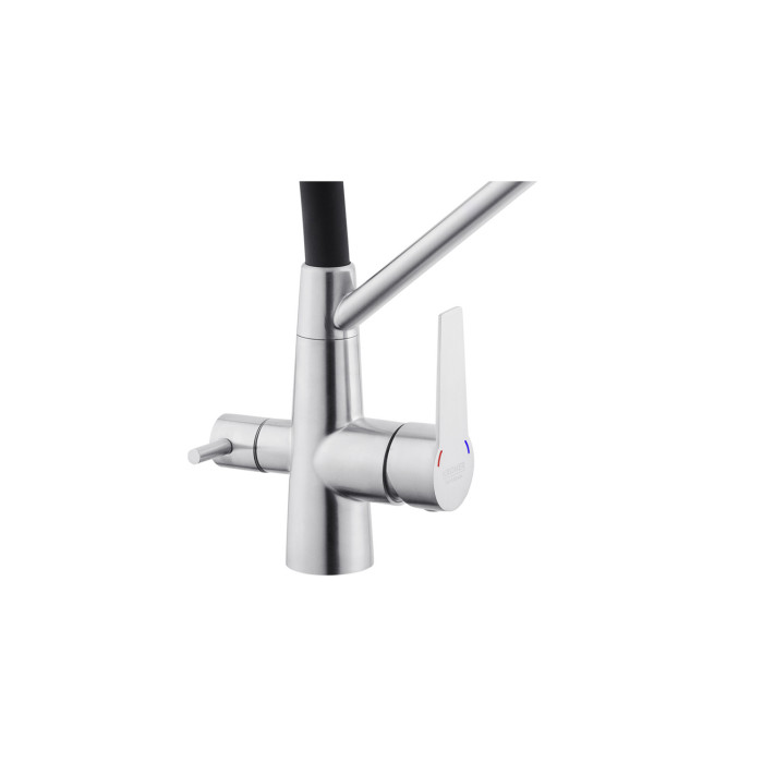 Змішувач для кухні з підключенням до фільтра Kroner KRP Edelstahl Klassisch - ESG03817BLK