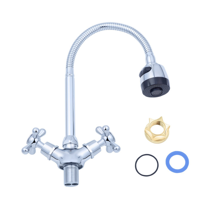 Змішувач для кухні з гнучким виливом Agua Toledo - C039