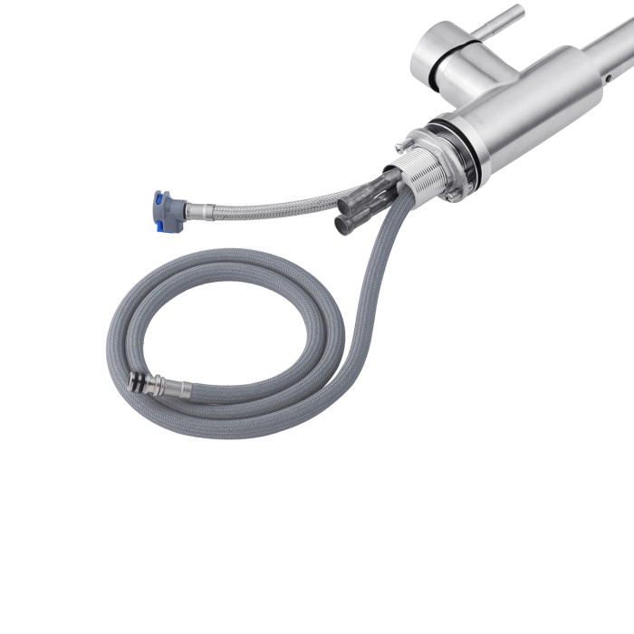 Змішувач для кухні з висувним виливом Kroner KRP Edelstahl Klassisch - ESG03917