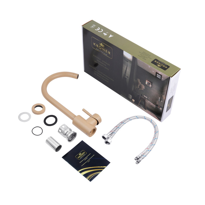 Змішувач для кухні Kroner KRP Edelstahl Klassisch - COL035