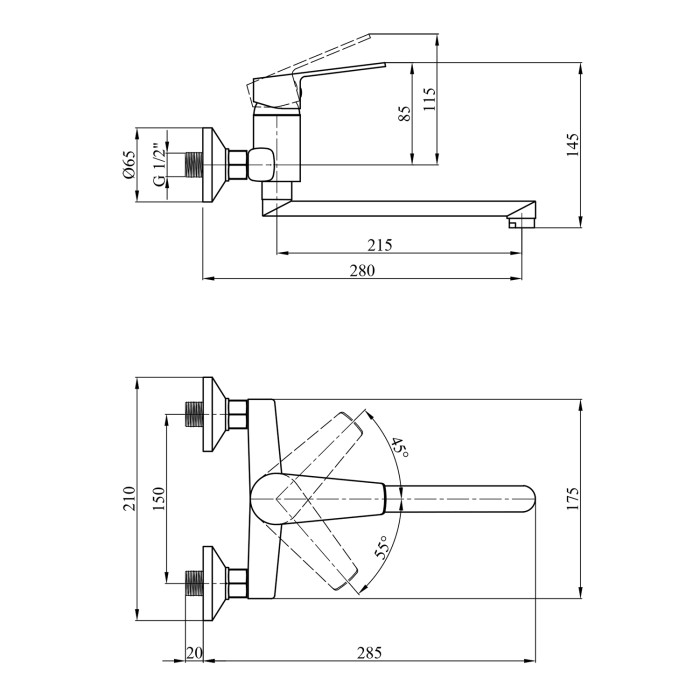 Змішувач для кухні Kroner KRP Brocken - С040