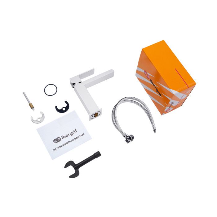 Змішувач для раковини з каскадним виливом Ibergrif M11008